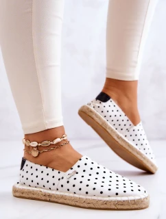 Dámské espadrilky s puntíky Big Star JJ274870 Bílá