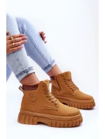 Dámské kožené zateplené trapery hnědé Poles Dámské kožené zateplené trapery hnědé Poles