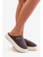 Zateplené Pantofle Na Silné Podešvi Big Star MM274134 Tmavě Šedé