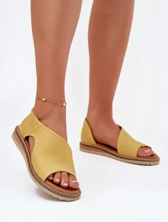 Kožené Dámské Sandály Artiker 46C1015 Žluté