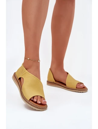 Kožené Dámské Sandály Artiker 46C1015 Žluté