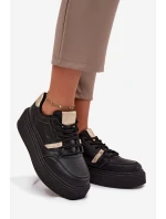 Dámské Sneakersy Na Platformě Big Star SS274360 Černé