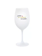 ...PROTOŽE BÝT DOKONALÁ NENÍ PRDEL... - bílá sklenice na víno 350 ml ...PROTOŽE BÝT DOKONALÁ NENÍ PRDEL... - bílá sklenice na víno 350 ml