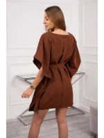 Oversize hnědé netopýří šaty