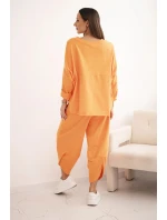 Komplet bavlněný mikina + kalhoty oranžový