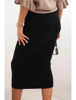 Dámská viskózová tužková sukně s elastickým pasem černá Dámská viskózová tužková sukně s elastickým pasem černá