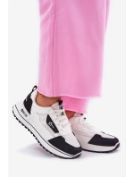 Dámské Sportovní Boty Na Platformě Big Star RR274A223 HI-POLY SYSTEM Bílá-Černá