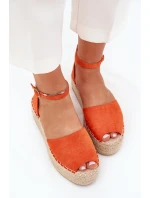 Dámské espadrilky na platformě s pletením oranžové Selise Dámské espadrilky na platformě s pletením oranžové Selise