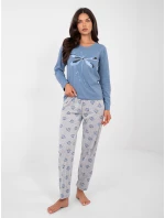 Pyžamo DU PI FP 008.30 šedomodré