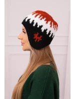 Dámská čepice Nikol K405 červená+bílá+černá Dámská čepice Nikol K405 červená+bílá+černá