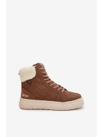 Dámské zimní boty s kožíškem Lee Cooper  – hnědé