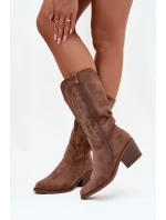 Kozačky na podpatku  model 218487 Step in style