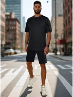 Pánská základní černá souprava FashionStreet AX0799