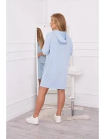 Šaty s kapucí modré