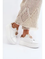 Dámské kožené tenisky CheBello 4411 bílé