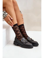 Dámské Mokasíny S Ozdobou Eko Kůže Černé Tialorae