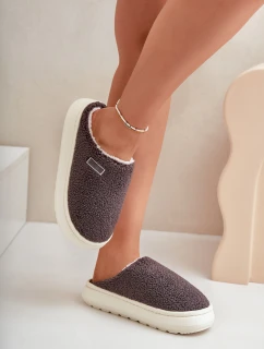 Zateplené Pantofle Na Silné Podešvi Big Star MM274134 Tmavě Šedé