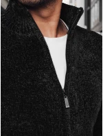 Pánský černý svetr na zip FashionStreet WX2232