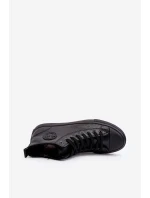 Mužské zateplené tenisky s zipem černé Big Star MM174012
