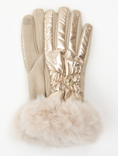 Monnari Rukavice Dámské rukavice s kožešinou Beige
