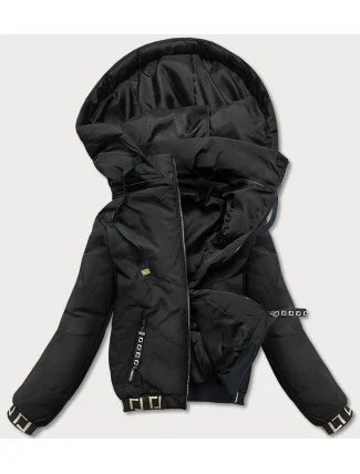 Černá dámská bunda typu "bomber" (B8098-1) Černá dámská bunda typu "bomber" (B8098-1)