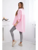 Bavlněná mušelínová košile světle růžová