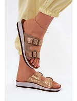 Dámské pantofle Béžové s přezkami Inblu CP000063