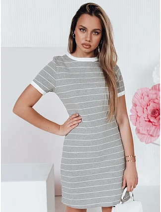 Dámské mini pruhované šaty FITLINES šedé FashionStreet EY2580