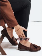 Dámské semišové hnědé mokasíny FashionStreet ZY1168