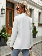 Dámské elegantní sako rozepínací bílé FashionStreet PY0143 Dámské elegantní sako rozepínací bílé FashionStreet PY0143
