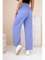 Kalhoty s širokým nohavicí fialové
