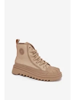 Vysoké Dámské Tenisky Zateplené Big Star OO274A356 Béžové