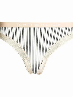 Dámská tanga Tonal Logo Lace UW0UW04463-0F8 - Tommy Hilfiger