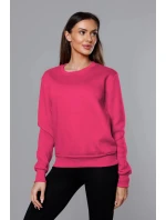 Růžová dámská tepláková mikina se stahovacími lemy (w01-19)