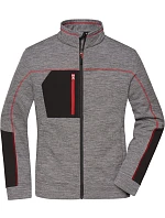 Daiber JN 1817 Dámská pletená fleecová bunda 02.1817 carbon melange/black/red Daiber JN 1817 Dámská pletená fleecová bunda 02.1817 carbon melange/black/red