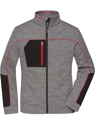 Daiber JN 1817 Dámská pletená fleecová bunda 02.1817 carbon melange/black/red Daiber JN 1817 Dámská pletená fleecová bunda 02.1817 carbon melange/black/red