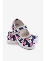 Dětské balerínky v květech námořnických modro-Šedá Noah
