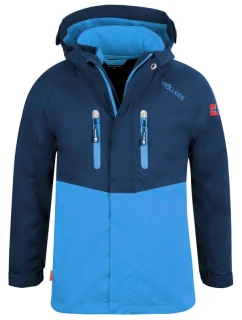 Dětská zimní bunda TrollKids Kids Bryggen 3v1 Jacket bunda do deště s kapucí modrá (418-110)