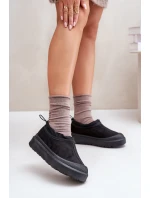 Dámské Sněhule Na Platformě S Nízkým Svrškem Černé Izamine