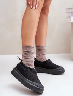 Dámské Sněhule Na Platformě S Nízkým Svrškem Černé Izamine