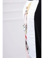 Halenka s grafikou dívky ve 3D brýlích černá