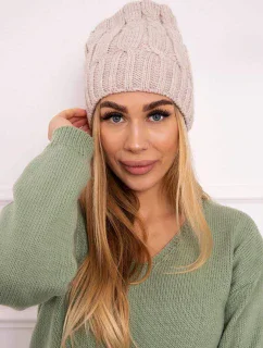 Fleecová čepice Iwona K221 beige