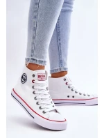 Dámské klasické vysoké tenisky Big Star T274026 Bílé Dámské klasické vysoké tenisky Big Star T274026 Bílé
