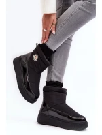 Dámské vytažené sněhule na platformě černé Gattea Dámské vytažené sněhule na platformě černé Gattea