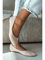 Baleríny Béžové z Eko Semiše Lelisa