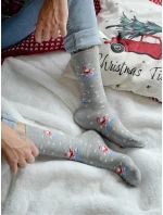 Milena ponožky 1290-032 Christmas Santa Snowboard 38-46