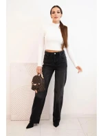 Dámské pruhované šaty s rolákem a ozdobnými knoflíky bordová Dámské pruhované šaty s rolákem a ozdobnými knoflíky bordová