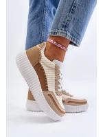 Dámské tenisky na platformě béžové Redala