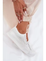 Dámské Krajkové Tenisky Big Star RR274747 Bílé Dámské Krajkové Tenisky Big Star RR274747 Bílé