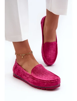 Semišové dámské mokasíny Fuchsia S.Barski